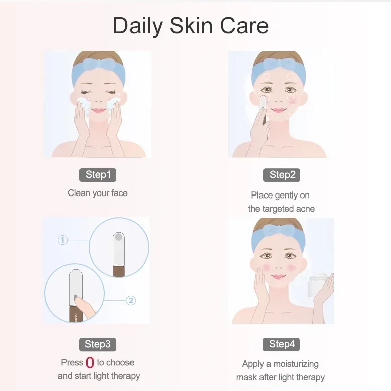 قلم العلاج بالضوء الأزرق LED 2 - مراجعة Acne Light Therapy Pen وسعره