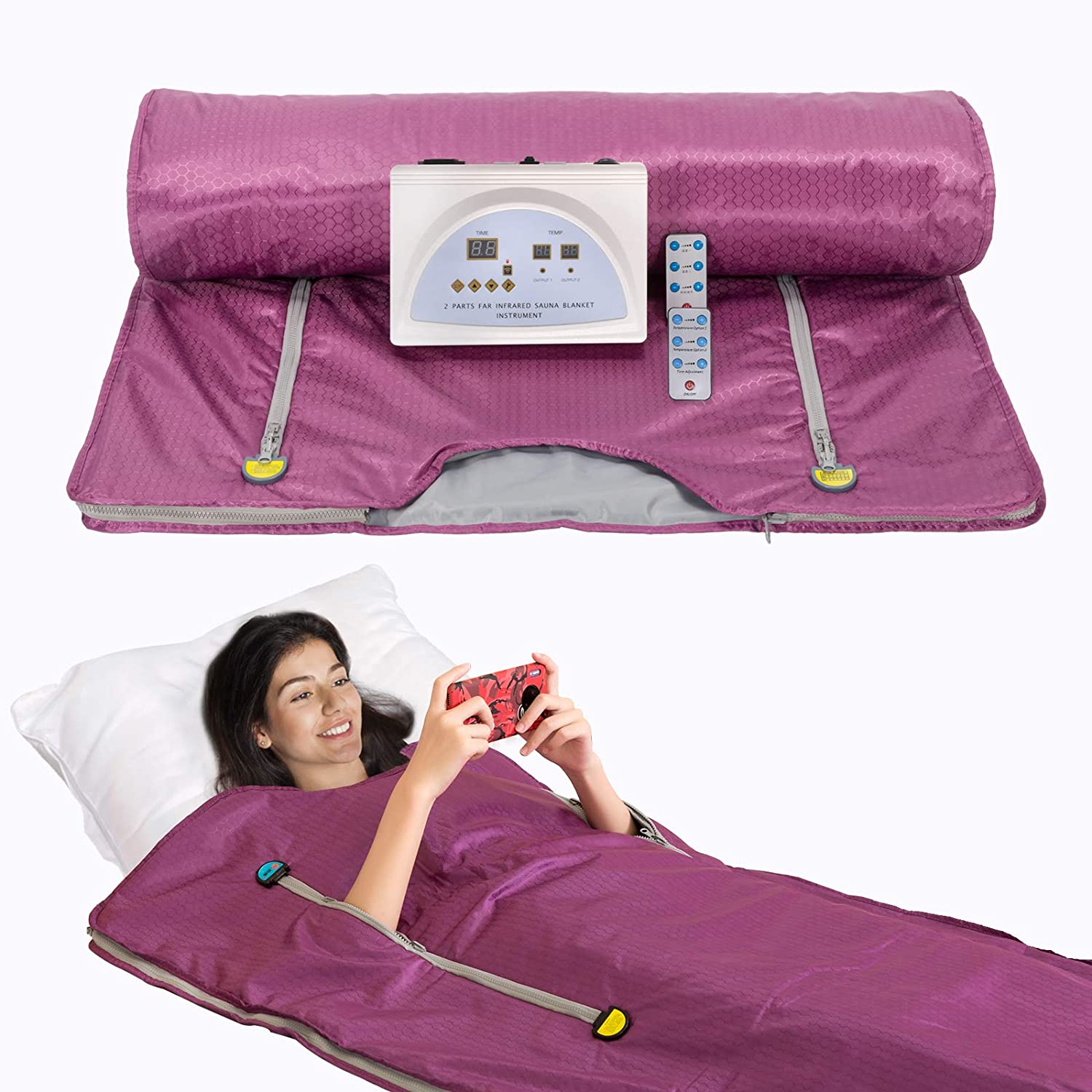 بطانية ساونا بأكمام، بطانية سا - مراجعة Sauna Blanket Infrared وسعره